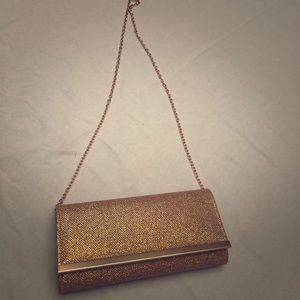 Gold clutch purse